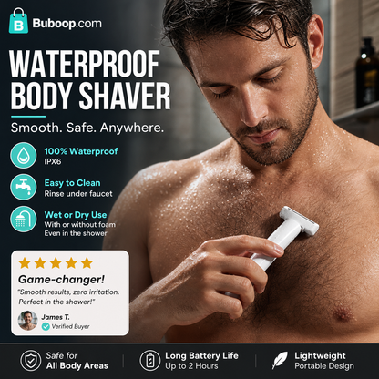 ⚡ Men's Electric Body Groomer – Skin-Protective Waterproof Trimmer for Sensitive Areas