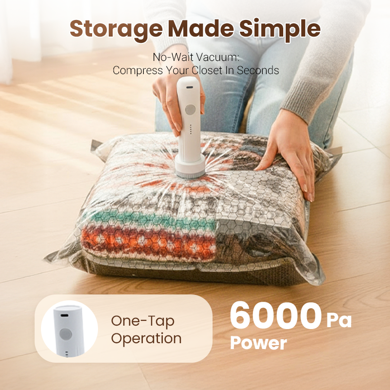 Travel Vacuum Storage Bags with Portable Electric Pump