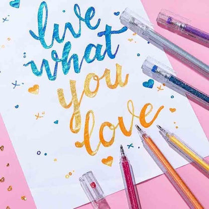 ✨ 50% OFF NOW! 🎁 Glitter Gel Pen Set – Smooth Writing, 10 Colors & Quick-Dry Ink 🎨