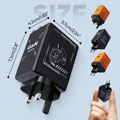 Retractable Wall Charger with Dual Cables