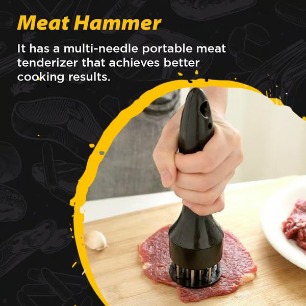 ⏳Time-Limited Special⏰Stainless Steel Meat Tenderizer Needle – 21 Blades, Fast Marinade, Easy Clean 🔪