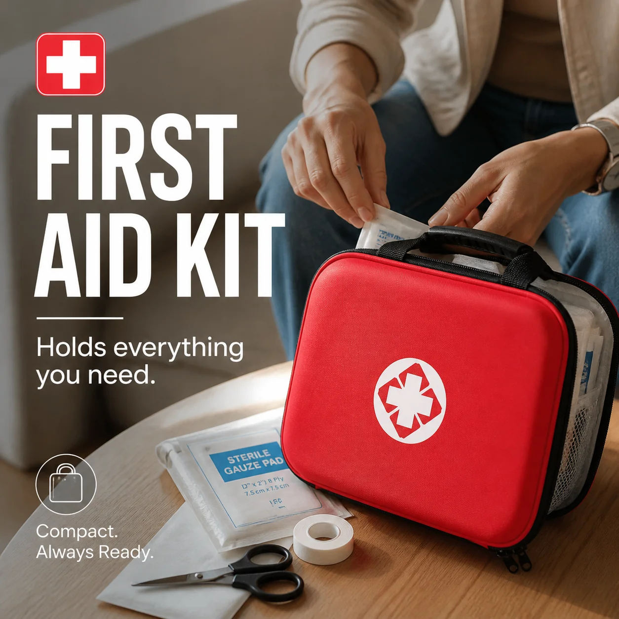 🔥Hot Sale 49% OFF🔥 26-Piece Portable First Aid Kit – for Home, Car, Travel & Camping, Compact 🏥