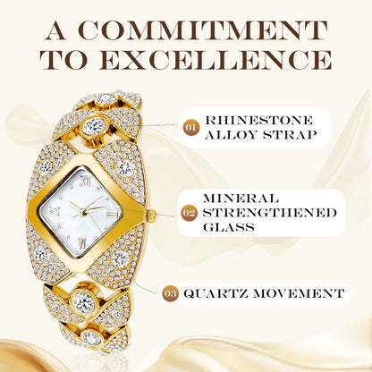 💎Women's Retro Quartz Watch with Sparkling Rhinestones⌚