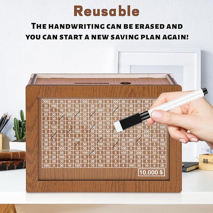Wallet Fattening Program——Cash Vault Wooden Savings Box