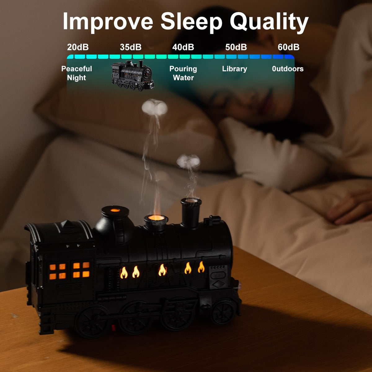 🎁 Perfect Gift Picks ✨Nostalgic Train Shape Fragrance Humidifier