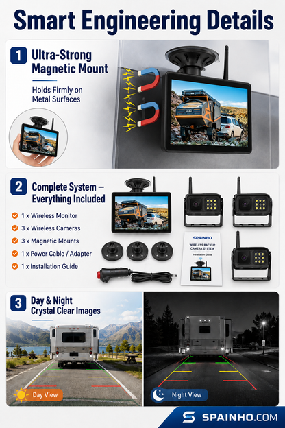 🔥🎁New 50% DISCOUNT🔥Wireless rear camera system in 1080p H