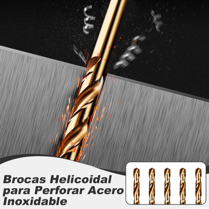 🔩 50% OFF NOW! ✨ Twist Drill Bits for Stainless Steel - Titanium Coated & Split Point Design for Precision Drilling in Metal & Wood 🛠️⚡