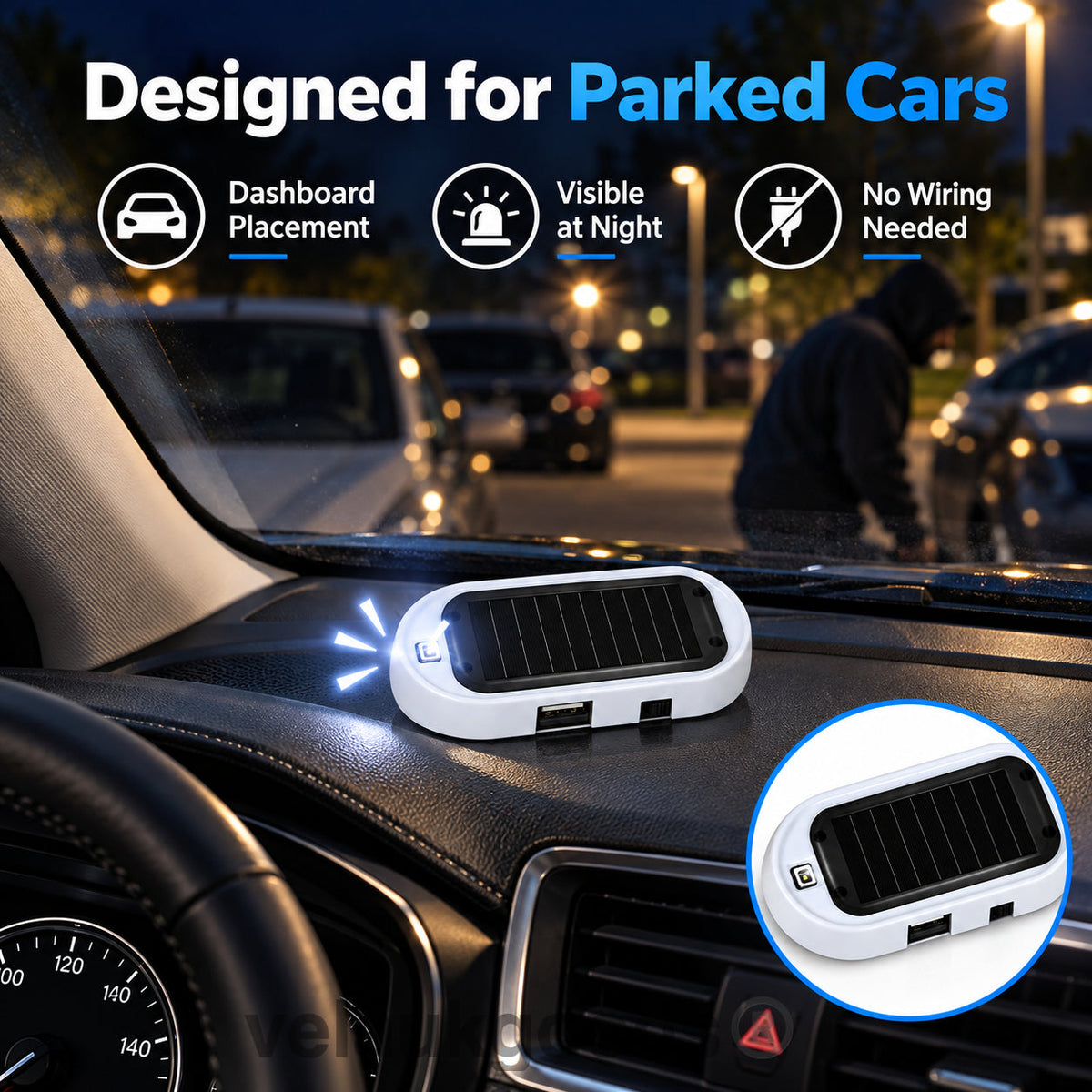 🚨50% OFF🚗Compact Solar Anti-Theft LED Flashing Lamp