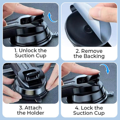 🚗50% OFF NOW! Multifunctional Suction Cup Car Phone Holder, 360° Rotatable Dashboard Windshield Car Phone Mount, Strong Sticky Suction Cell Phone Holder for All Mobile Phones