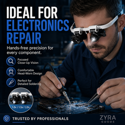 LED Glasses Magnifier ( 8x 15x 23x )