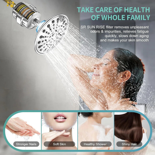 🔥 Hot Sale 50% OFF 🛀20-Stage Filtered Shower Head with 5 Spray Modes – High-Pressure Spa-Feel Bathroom Shower✨