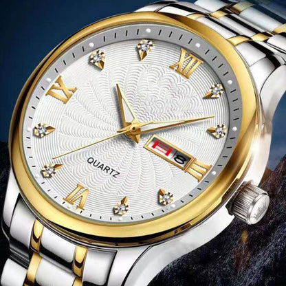 Men's Two-Tone Waterproof Luminous Watch