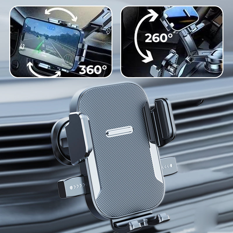 🚗50% OFF NOW! Multifunctional Suction Cup Car Phone Holder, 360° Rotatable Dashboard Windshield Car Phone Mount, Strong Sticky Suction Cell Phone Holder for All Mobile Phones