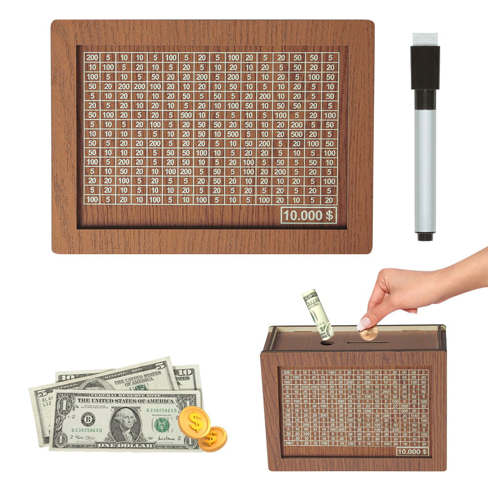 Wallet Fattening Program——Cash Vault Wooden Savings Box