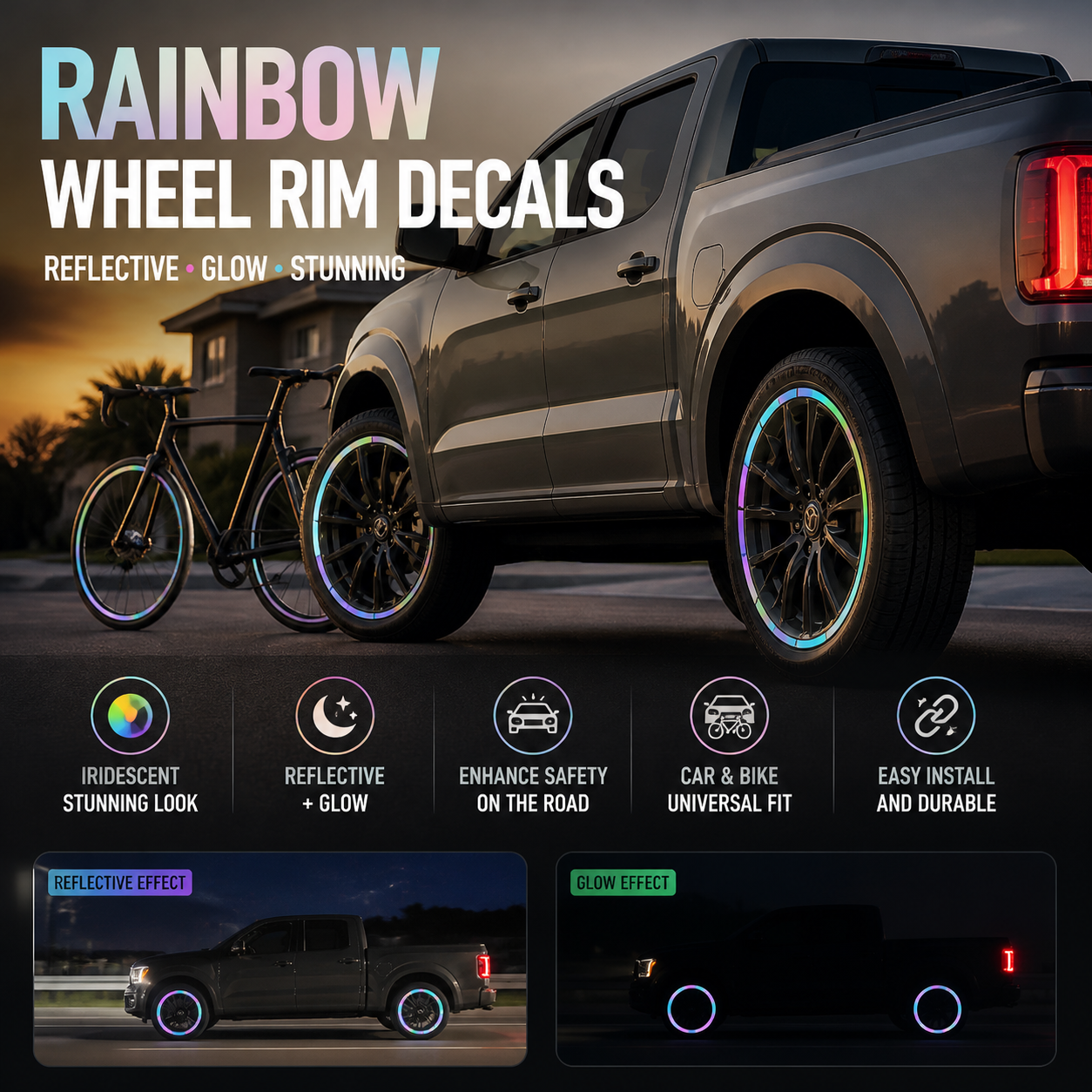 ⏳Limited Sale🔥Popular Fluorescent Car Wheel Hub Tag