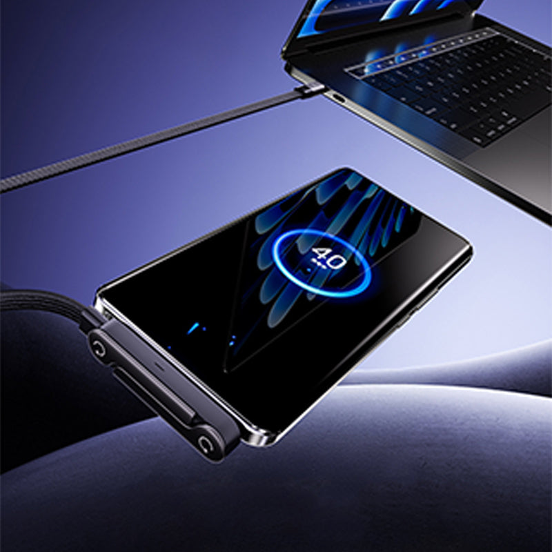 📢📢 60   %  OFF  !! ✨240W Fast Charging Cable with Adjustable Phone Stand