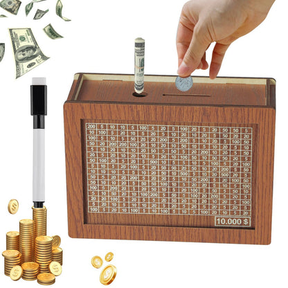 Wallet Fattening Program——Cash Vault Wooden Savings Box
