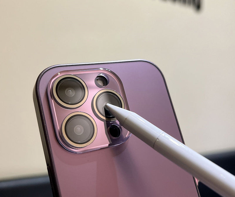 Electroplated Matte Acrylic Tempered Glass iPhone Protective Case