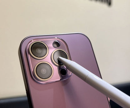 Electroplated Matte Acrylic Tempered Glass iPhone Protective Case