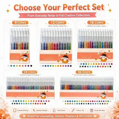 🔥LAST DAY SALE ONLY $9.99!!✨50K+ SOLD!🎁Glitter Gel Pen Set