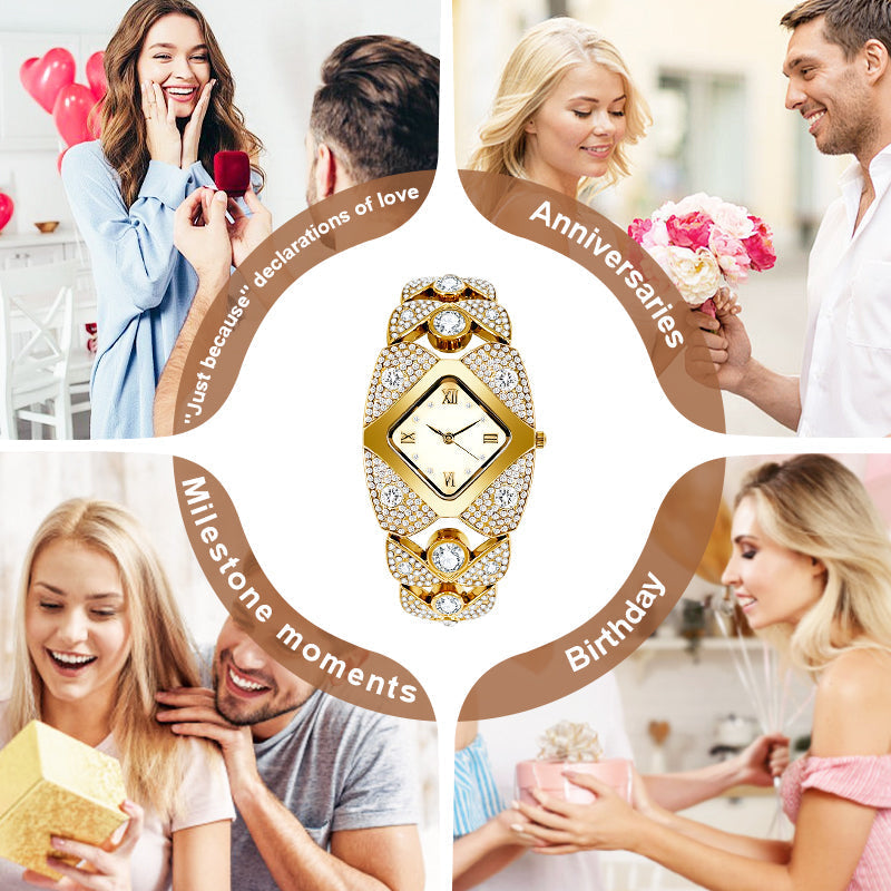 💎Women's Retro Quartz Watch with Sparkling Rhinestones⌚