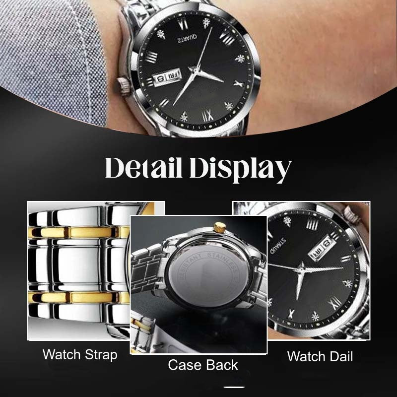 Men's Two-Tone Waterproof Luminous Watch