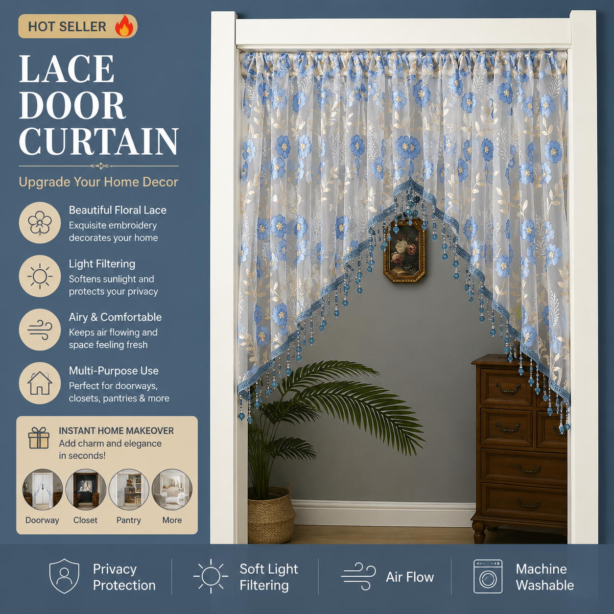 🎉 2026 Sale — Over 15,000 Sold! 🚪 Boho Charm for Your Door – No Tools, No Drilling, Pure Elegance! 🌸