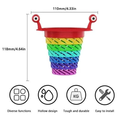 📢📢Buy 1 Get 1 Free !! ⏰50K+ SOLD! Sink Strainer – Monster design, foldable rainbow & large capacity. No more clogs – grab yours! ✅