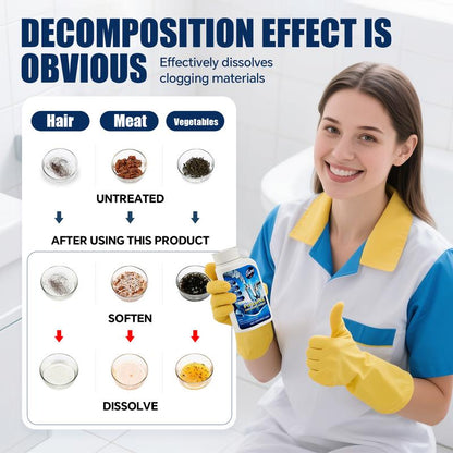 Powerful household safety grade oil pipe, drain cleaner,sewer, bathroom unblocker