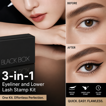 ✨ 50% OFF NOW! 👁️ 2026 New Arrival 3-in-1 Eyeliner & Lower Lash Stamp Kit – Precision tip, stamp applicator & smudge-proof – All-in-one for effortless eye makeup 🎨