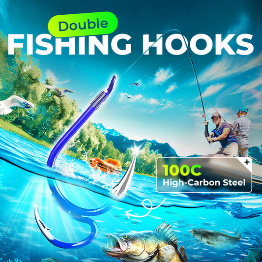 Catch More Fish Instantly! Ultra-Sharp Double Fishing Hooks