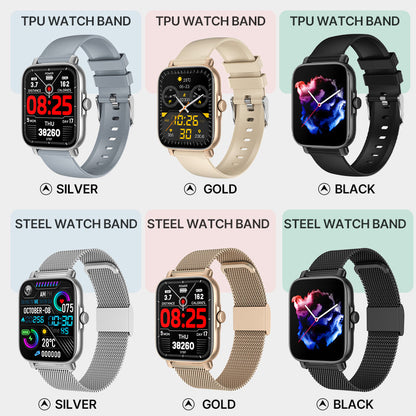 1.69\" HD Full touch screen health monitoring waterproof bluetooth sports watch
