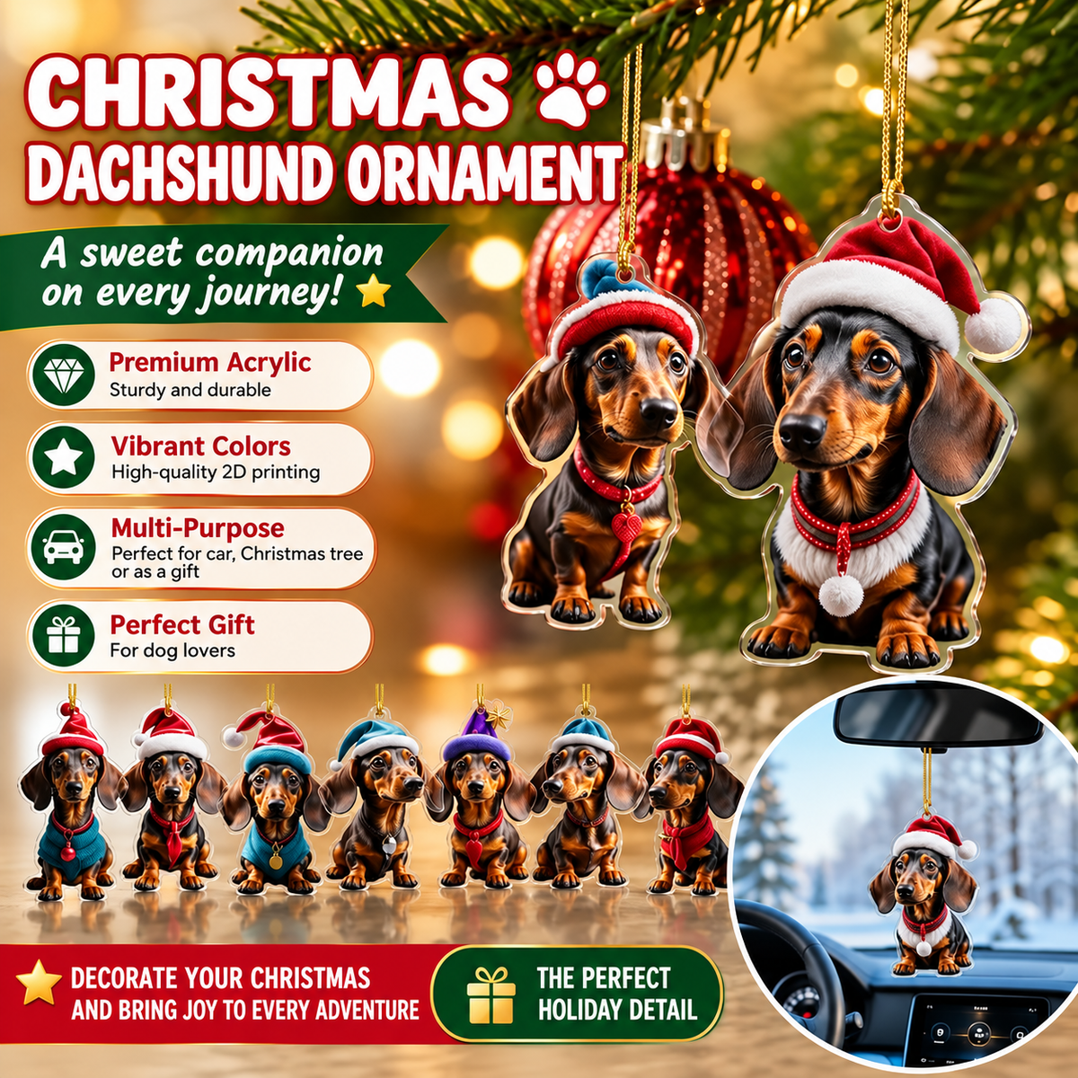 ⏳🔥LIMITED-TIME 50% OFF! ⏰🎄 Puppy-Shaped Christmas Tree Ornaments 🐕🎁