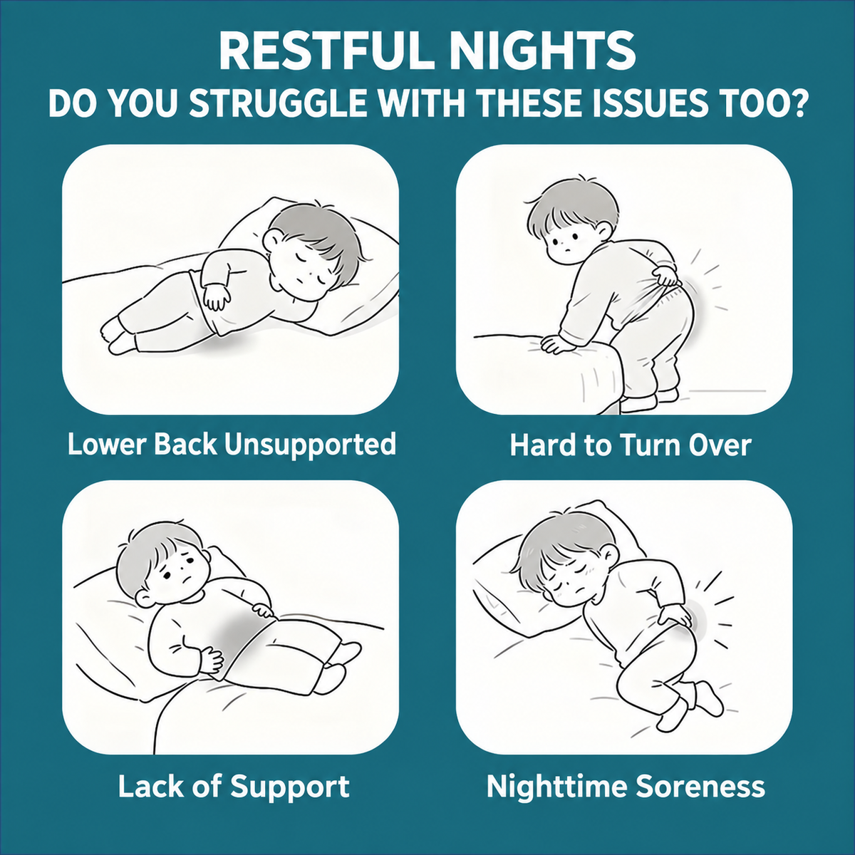 Wrap-Around Ergonomic Lumbar Support Pillow