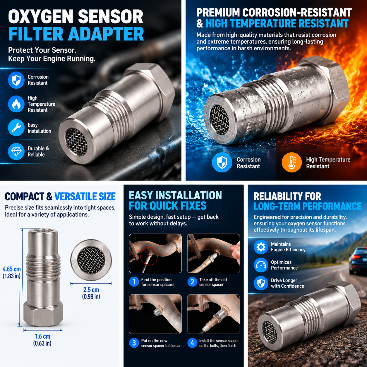 🔥Hot Sale 🚗Oxygen Sensor Filter Adapter