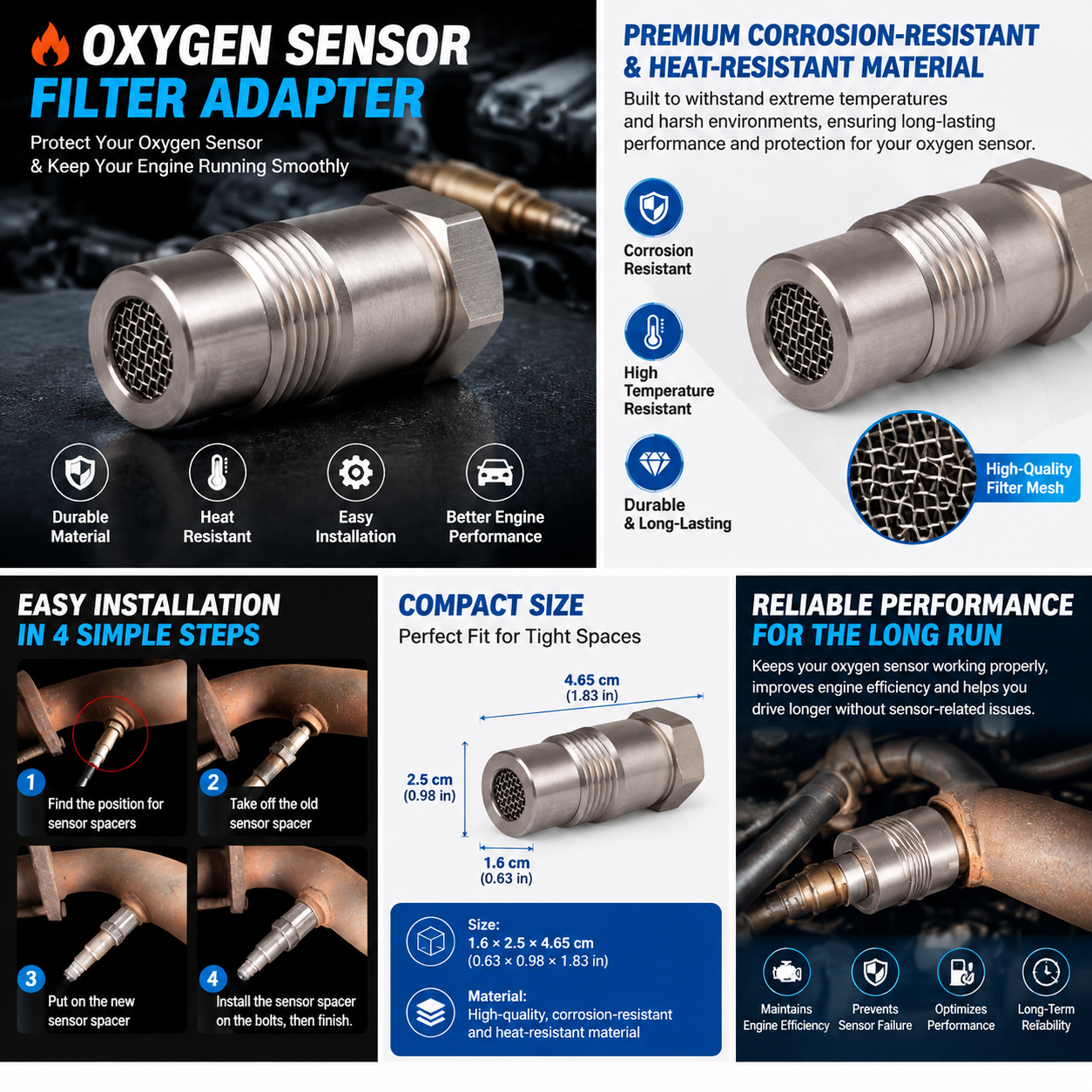 🔥Hot Sale 🚗Oxygen Sensor Filter Adapter