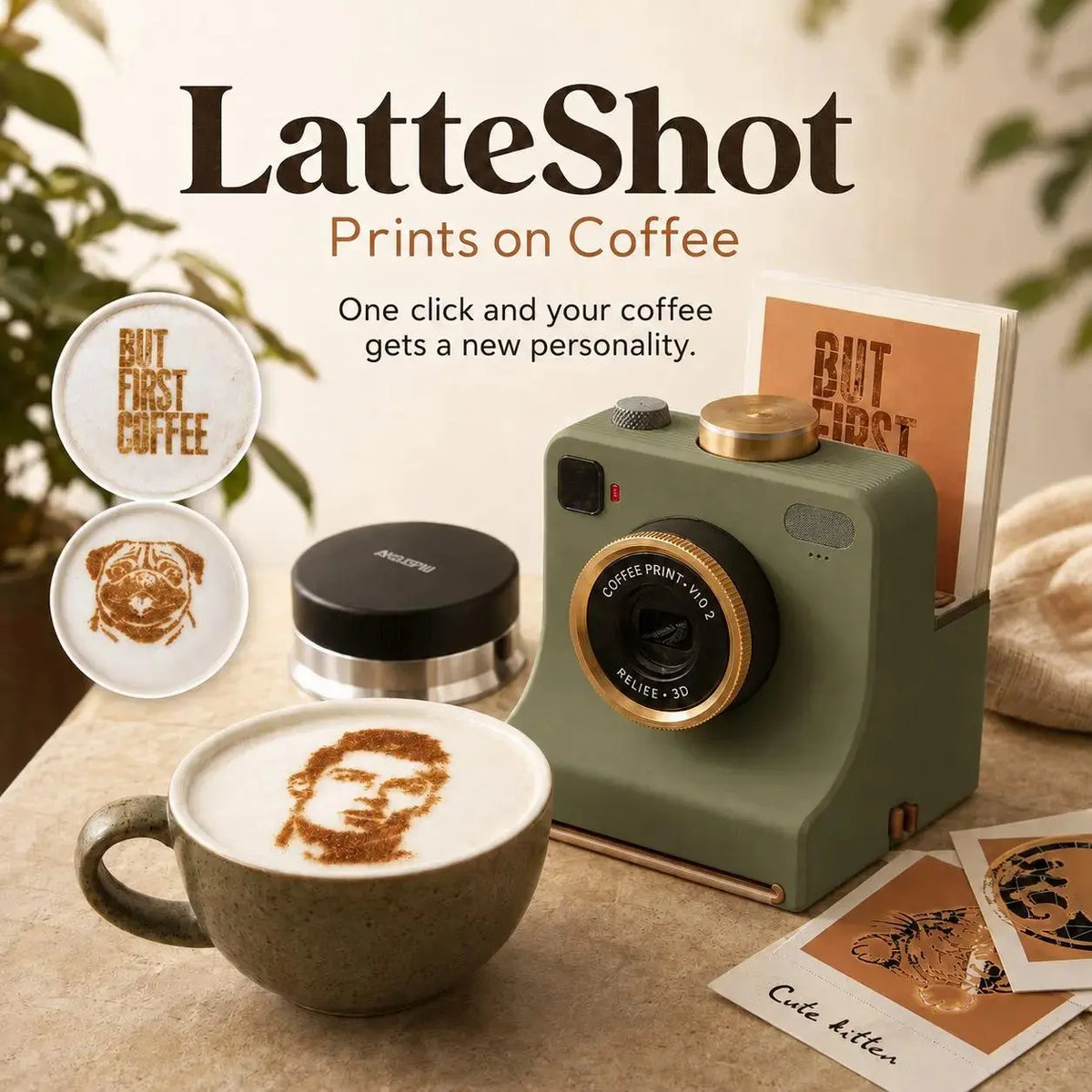 Cute latte art in seconds ☕📸