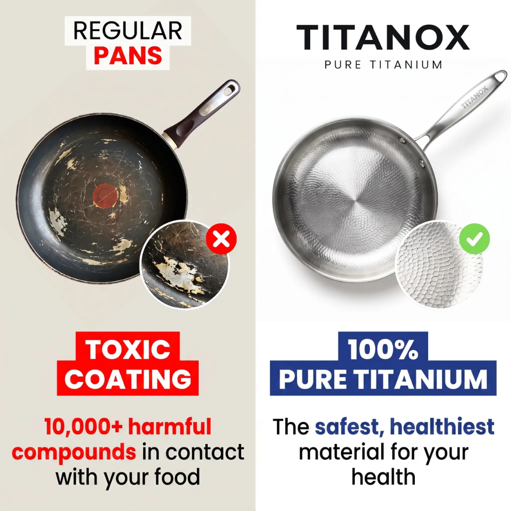 🎃Halloween Deal 50% OFF!🍳100% Pure Titanium Pan For A Toxin-Free Kitchen