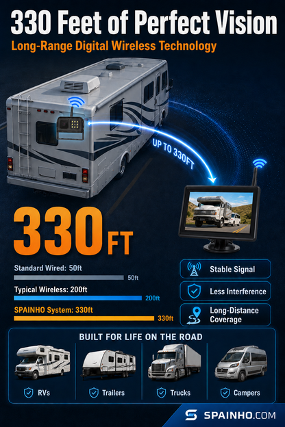 🔥🎁New 50% DISCOUNT🔥Wireless rear camera system in 1080p H
