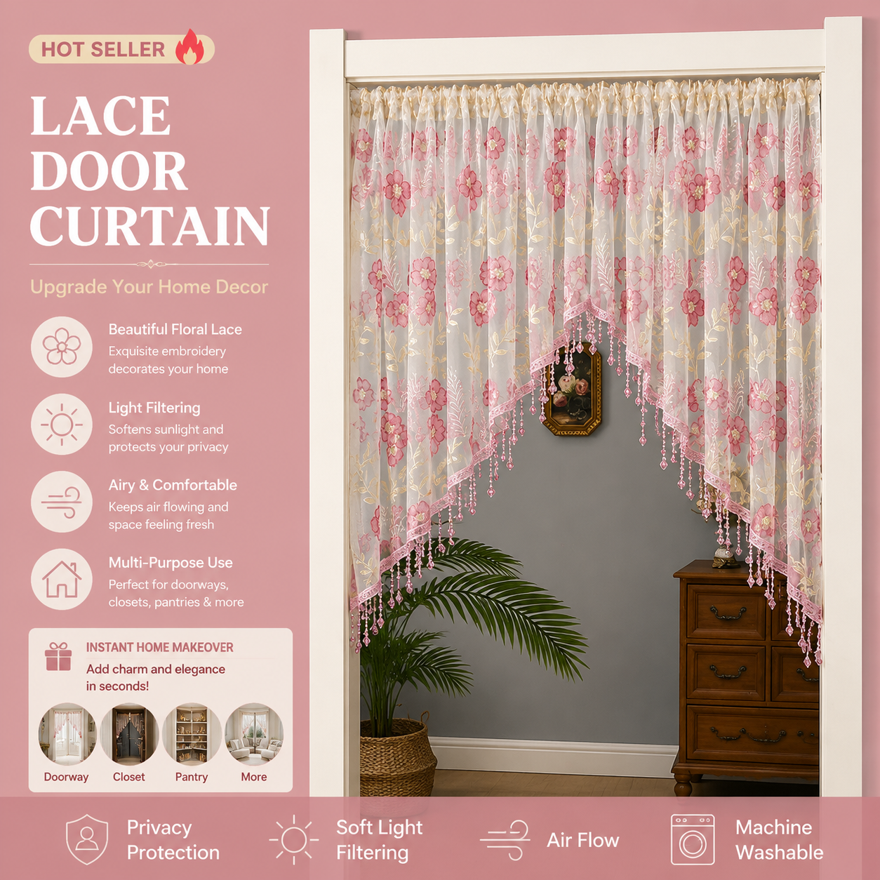 🎉 2026 Sale — Over 15,000 Sold! 🚪 Boho Charm for Your Door – No Tools, No Drilling, Pure Elegance! 🌸