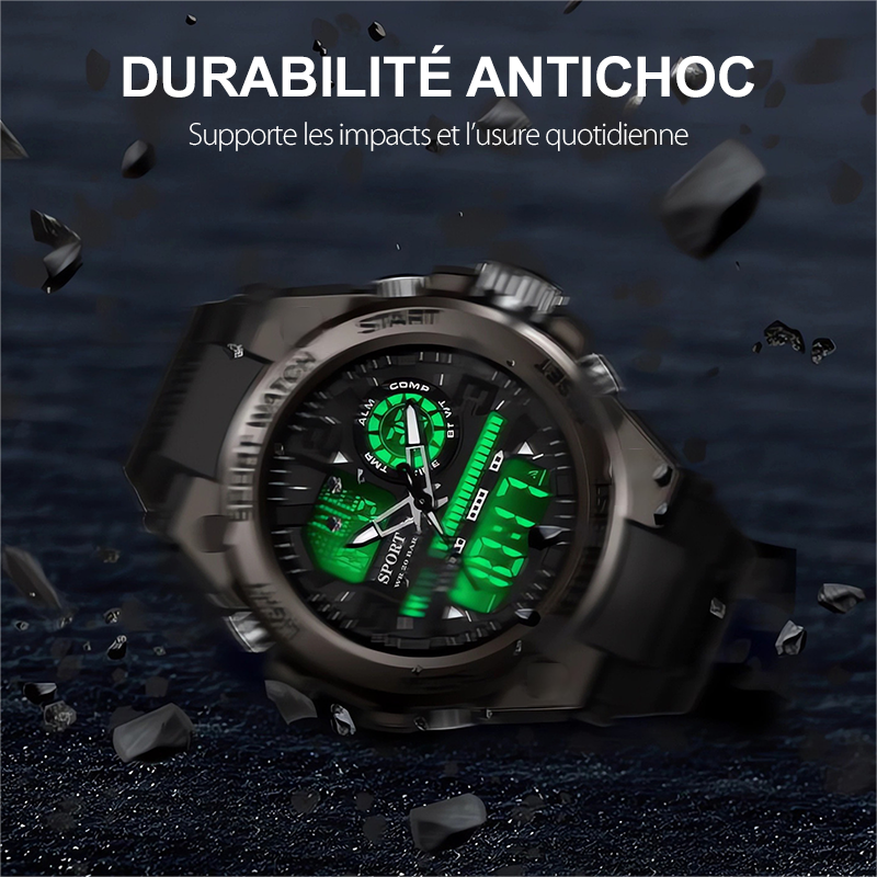 Men's Waterproof Sports Watch with Luminous Display