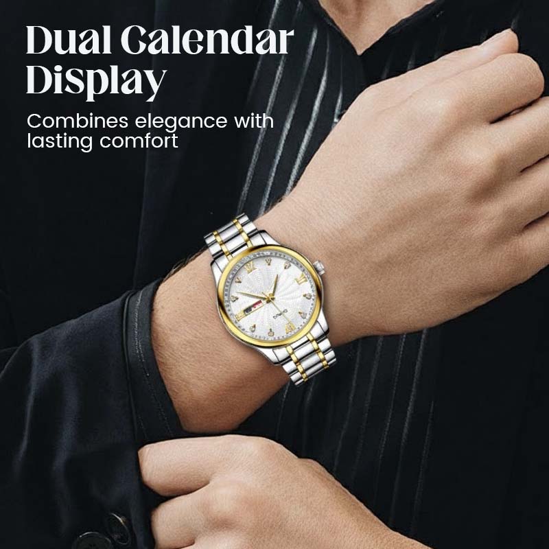 Men's Two-Tone Waterproof Luminous Watch