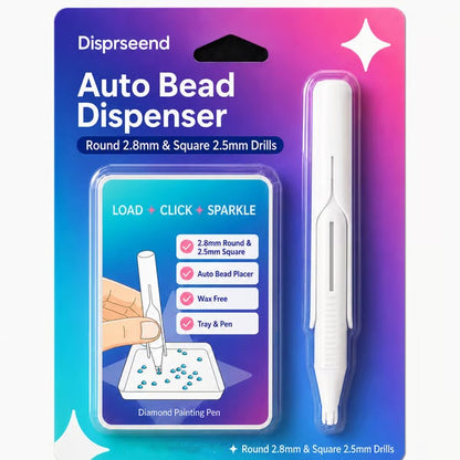 💎 Automatic Crystal Art Bead Dispenser Pen & Tray Set