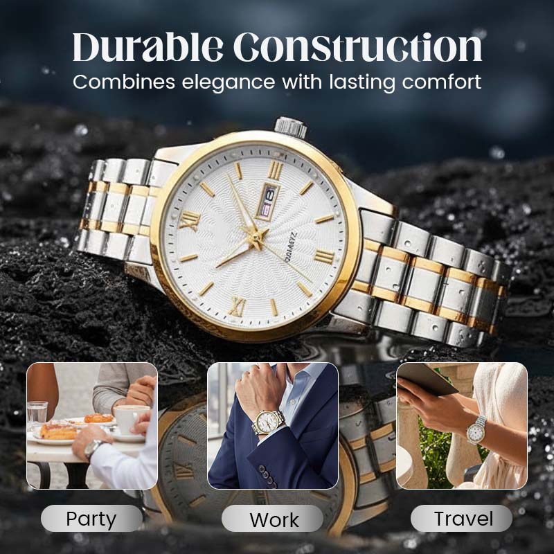 Men's Two-Tone Waterproof Luminous Watch