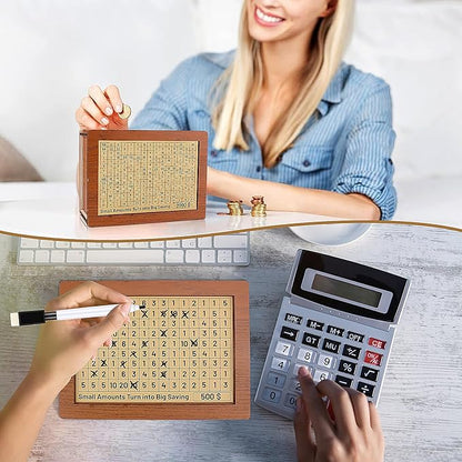 Wallet Fattening Program——Cash Vault Wooden Savings Box