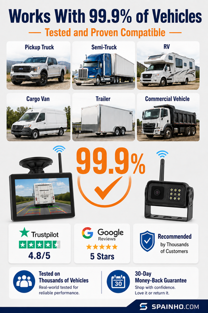 🔥🎁New 50% DISCOUNT🔥Wireless rear camera system in 1080p H