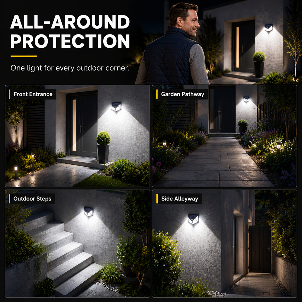 🏠🛡️ IP65 Waterproof & Motion-Activated — Perfect for Gardens, Walls & Pathways 💪