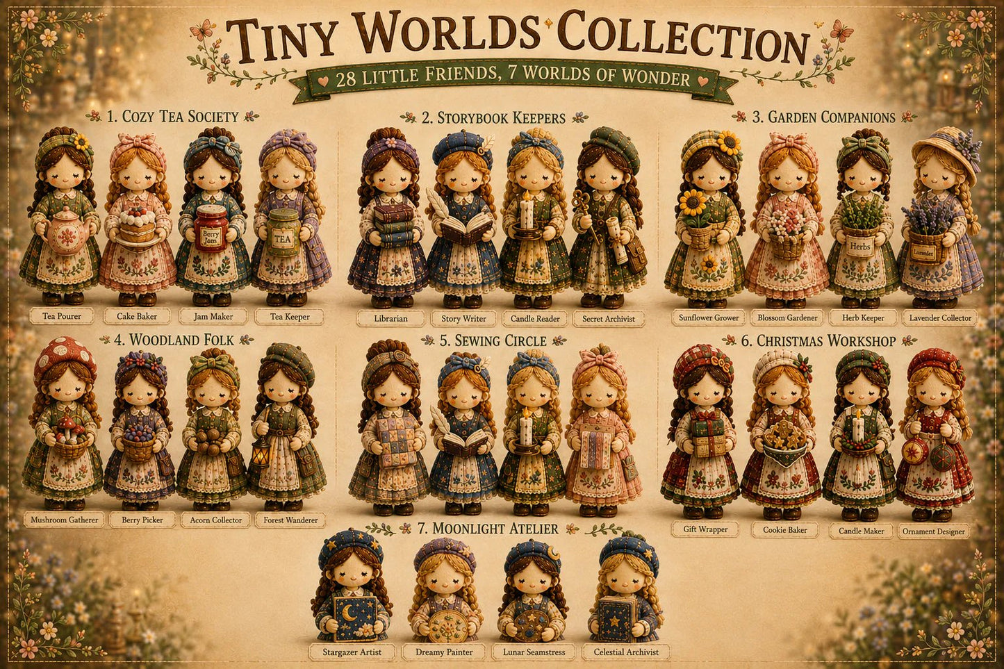 🎁Last Day:50% OFF🧵 Tiny Worlds Collection – Patchwork DIY Kit Series