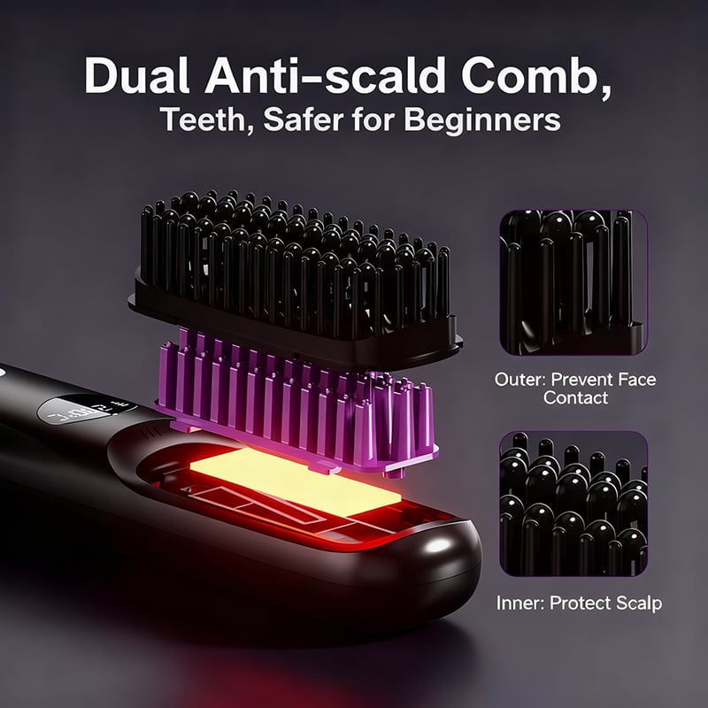 🎄Christmas Sale 49% OFF🔥2-in-1 Straightening & Cordless Hair Straightener with LED Display