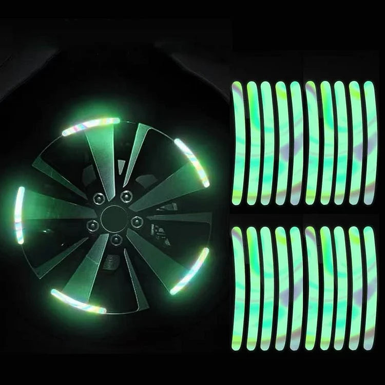 ⏳Limited Sale🔥Popular Fluorescent Car Wheel Hub Tag